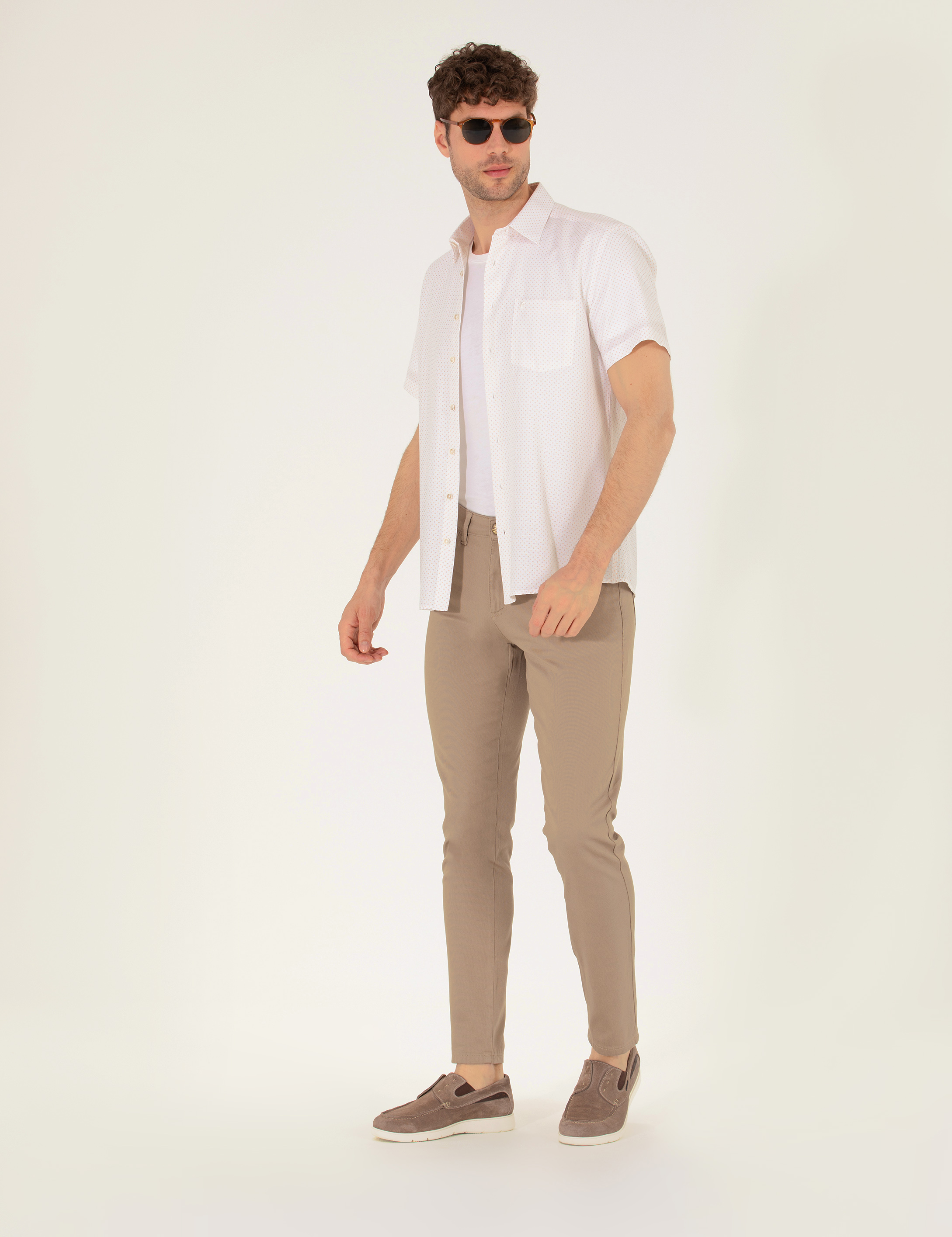 Kum Slim Fit 5 Cep Chino Pantolon - Image 3