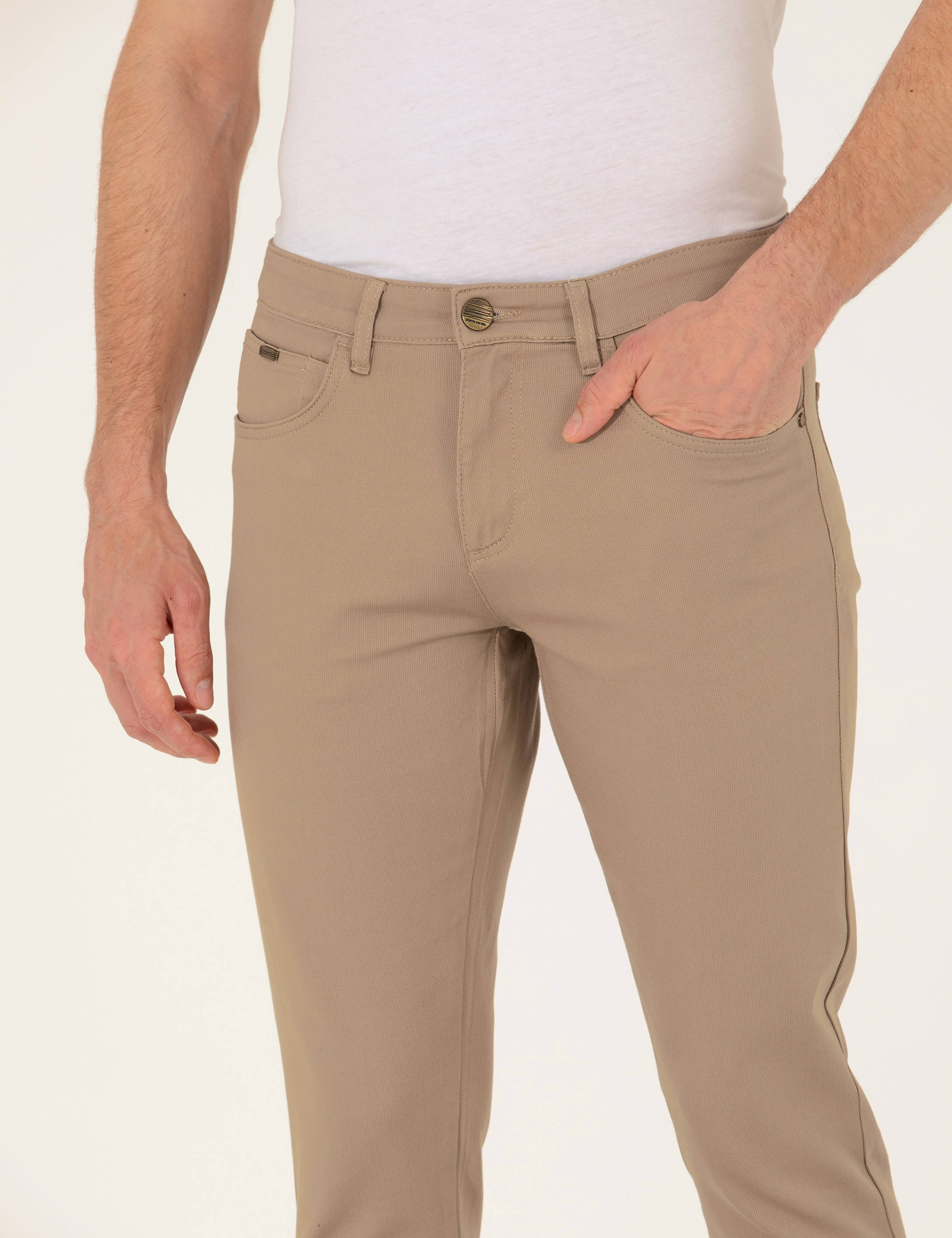 Kum Slim Fit 5 Cep Chino Pantolon - Image 5
