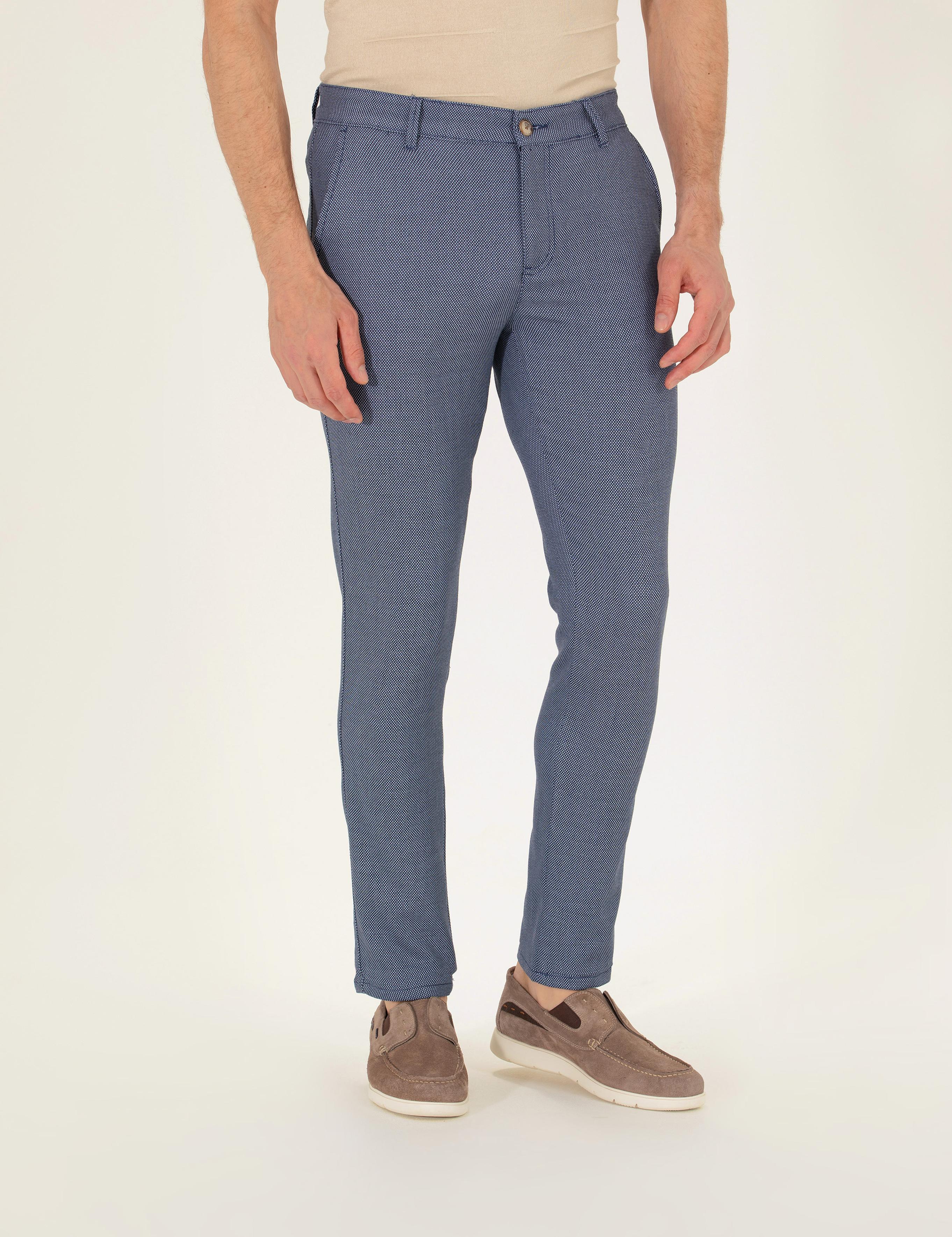 Açık Mavi Slim Fit Kanvas Pantolon