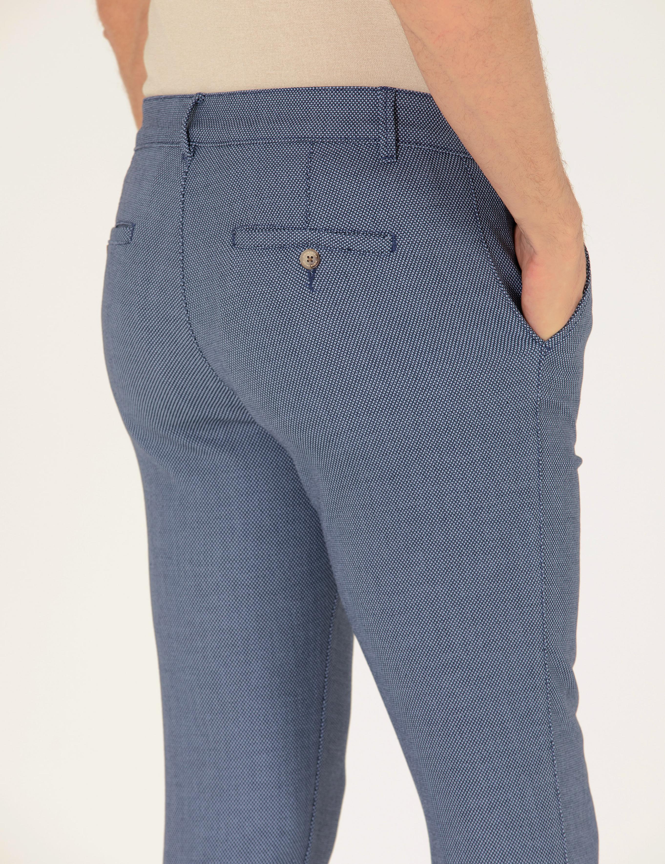 Açık Mavi Slim Fit Kanvas Pantolon