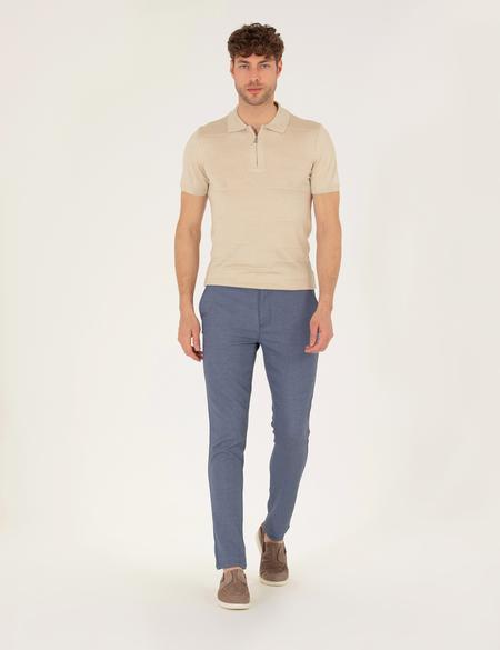 Açık Mavi Slim Fit Kanvas Pantolon - 50271294059