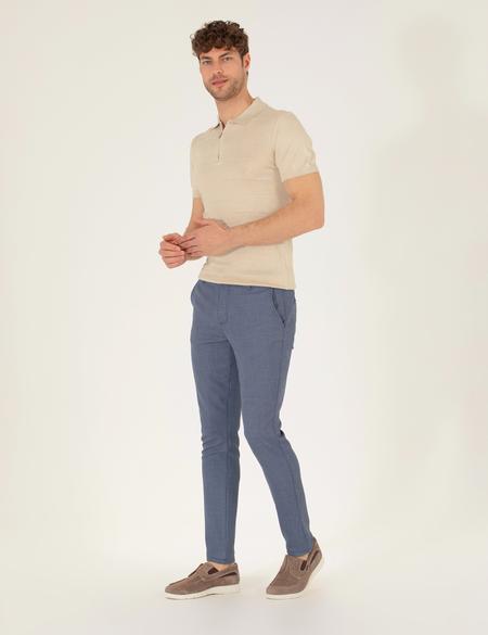 Açık Mavi Slim Fit Kanvas Pantolon - 50271294059