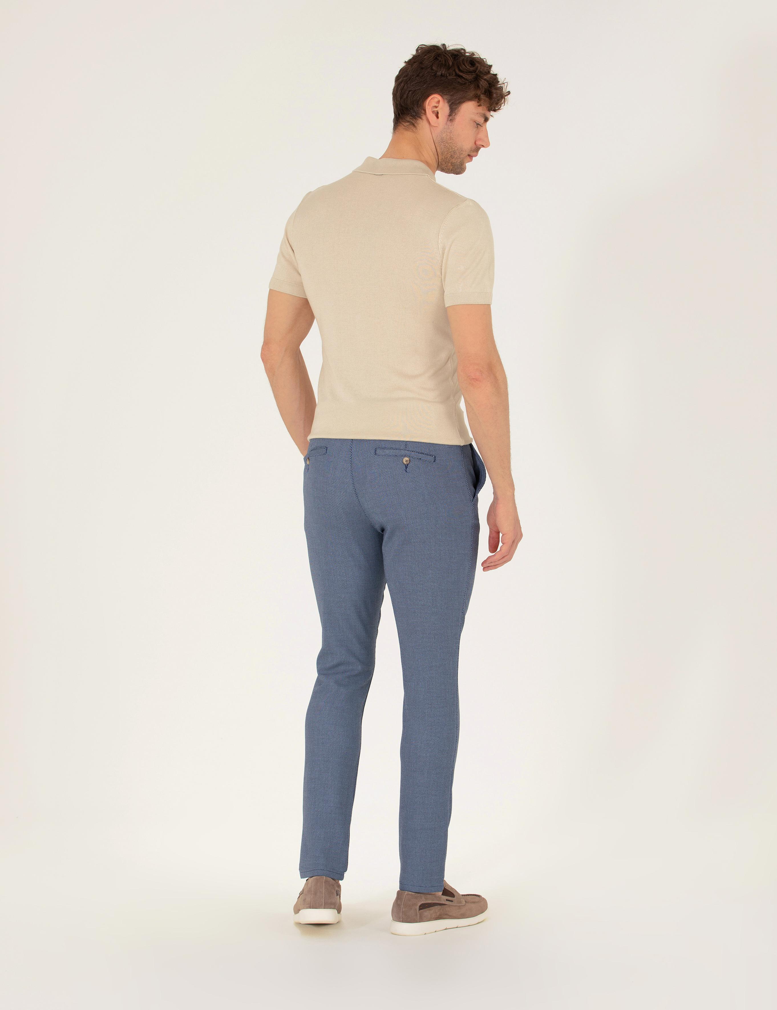 Açık Mavi Slim Fit Kanvas Pantolon