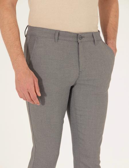 Gri Slim Fit Kanvas Pantolon - 50271294101