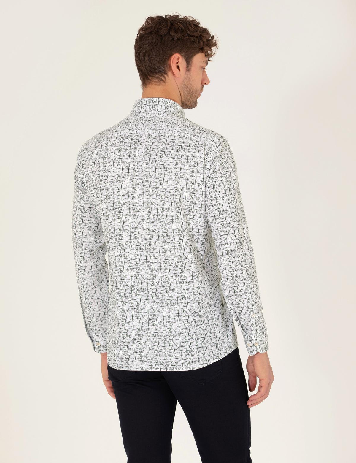 Haki Slim Fit Uzun Kollu Gömlek - 50272323017