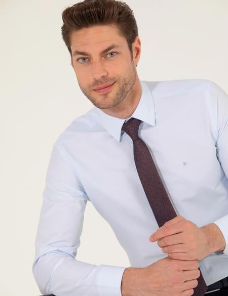 Açık Mavi Regular Fit Uzun Kollu Klasik Gömlek - 50275811007