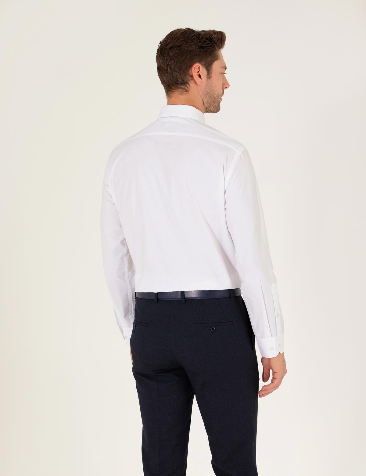 Beyaz Regular Fit Uzun Kollu Klasik Gömlek - 50275811015