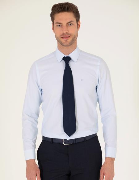 Açık Mavi Slim Fit Uzun Kollu Klasik Gömlek - 50275816007
