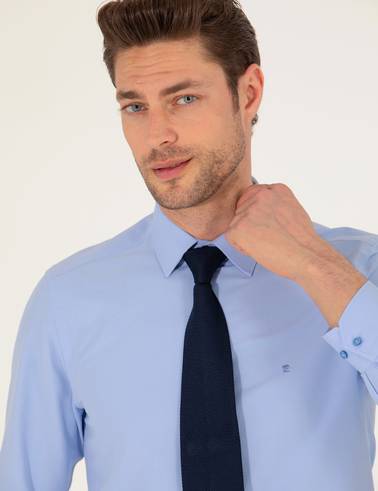 Mavi Slim Fit Uzun Kollu Klasik Gömlek