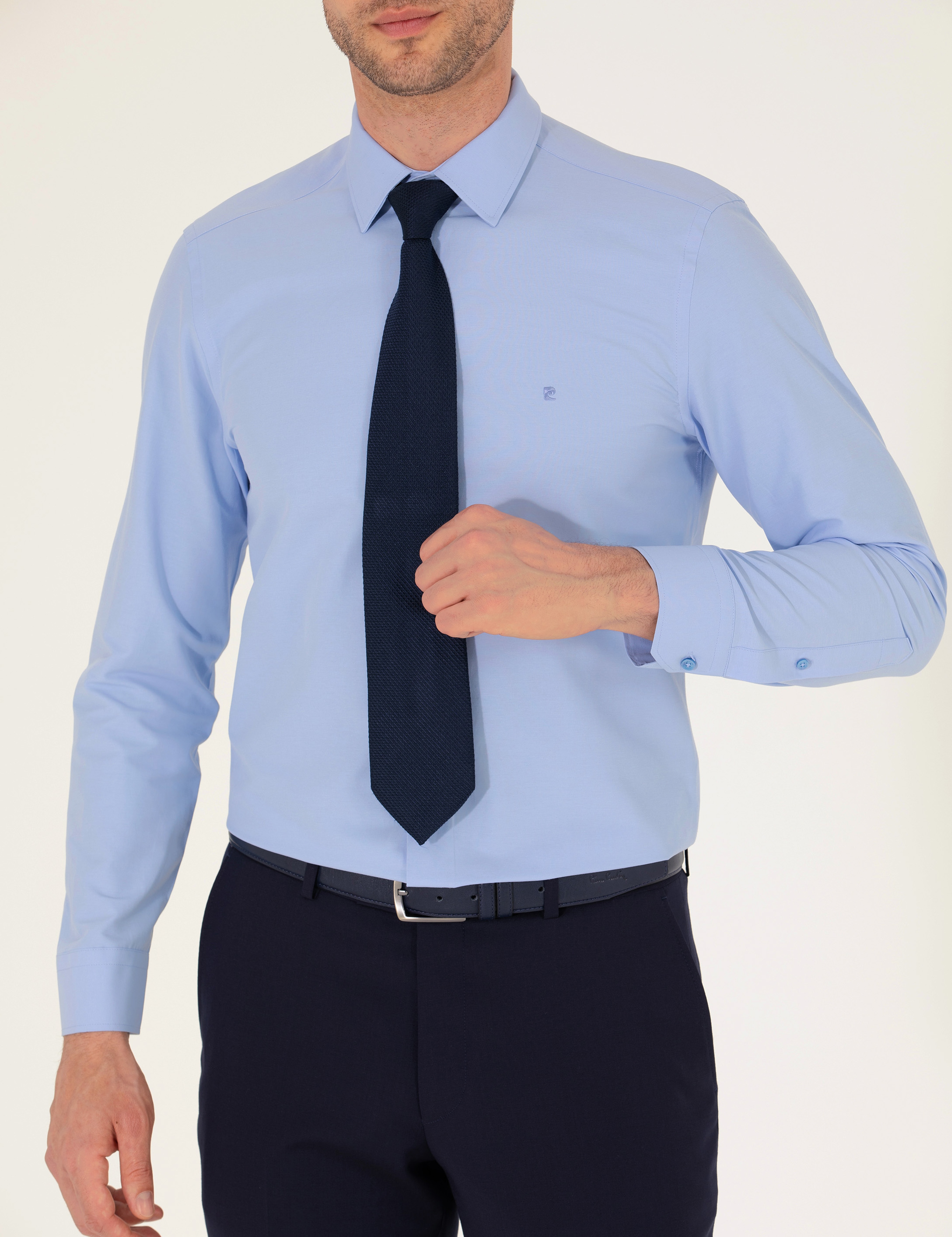 Mavi Slim Fit Uzun Kollu Klasik Gömlek - Image 6