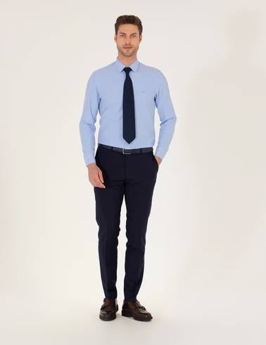 Mavi Slim Fit Uzun Kollu Klasik Gömlek