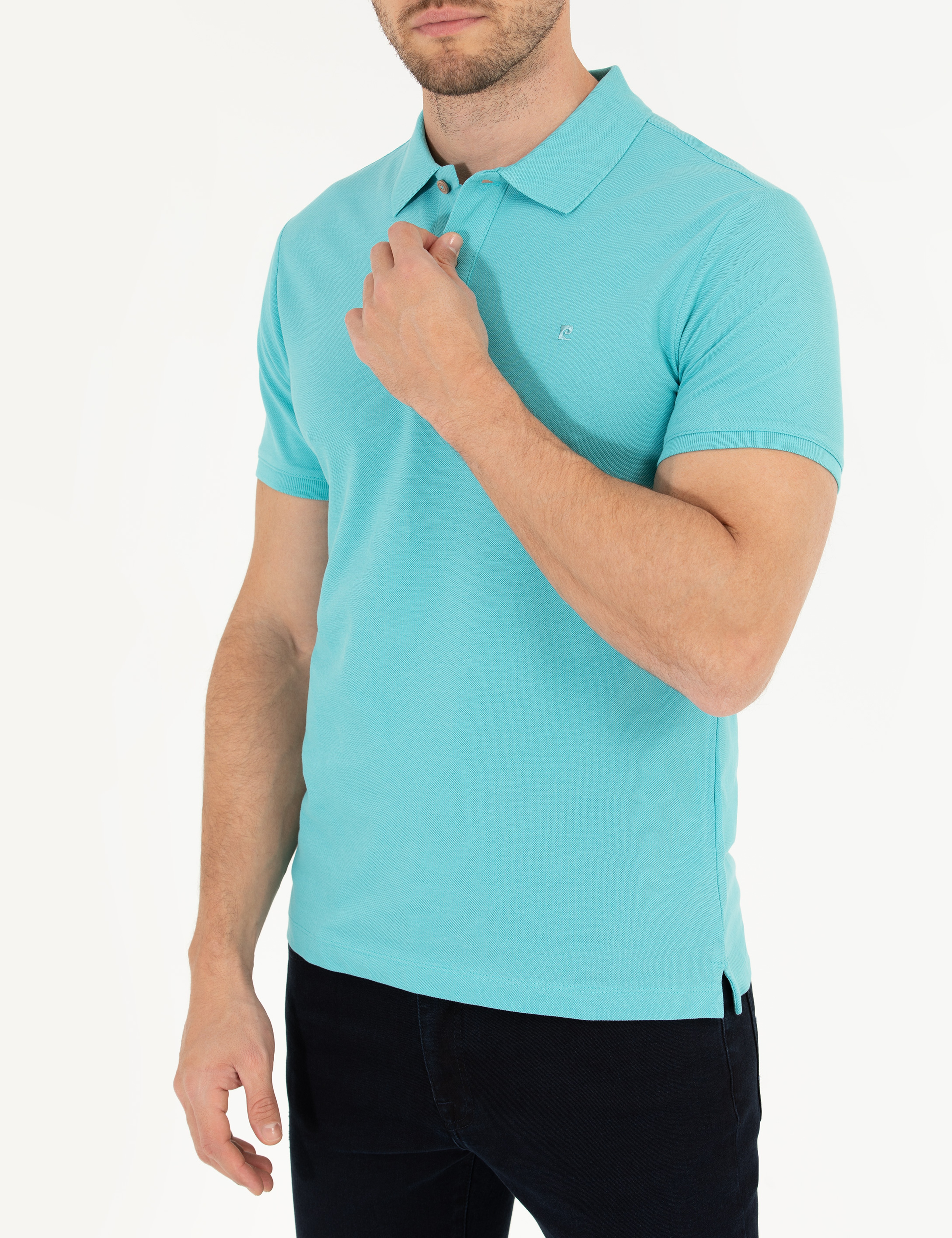 Mavi Slim Fit Polo Yaka Basic Tişört