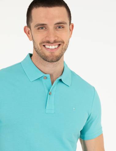 Mavi Slim Fit Polo Yaka Basic Tişört