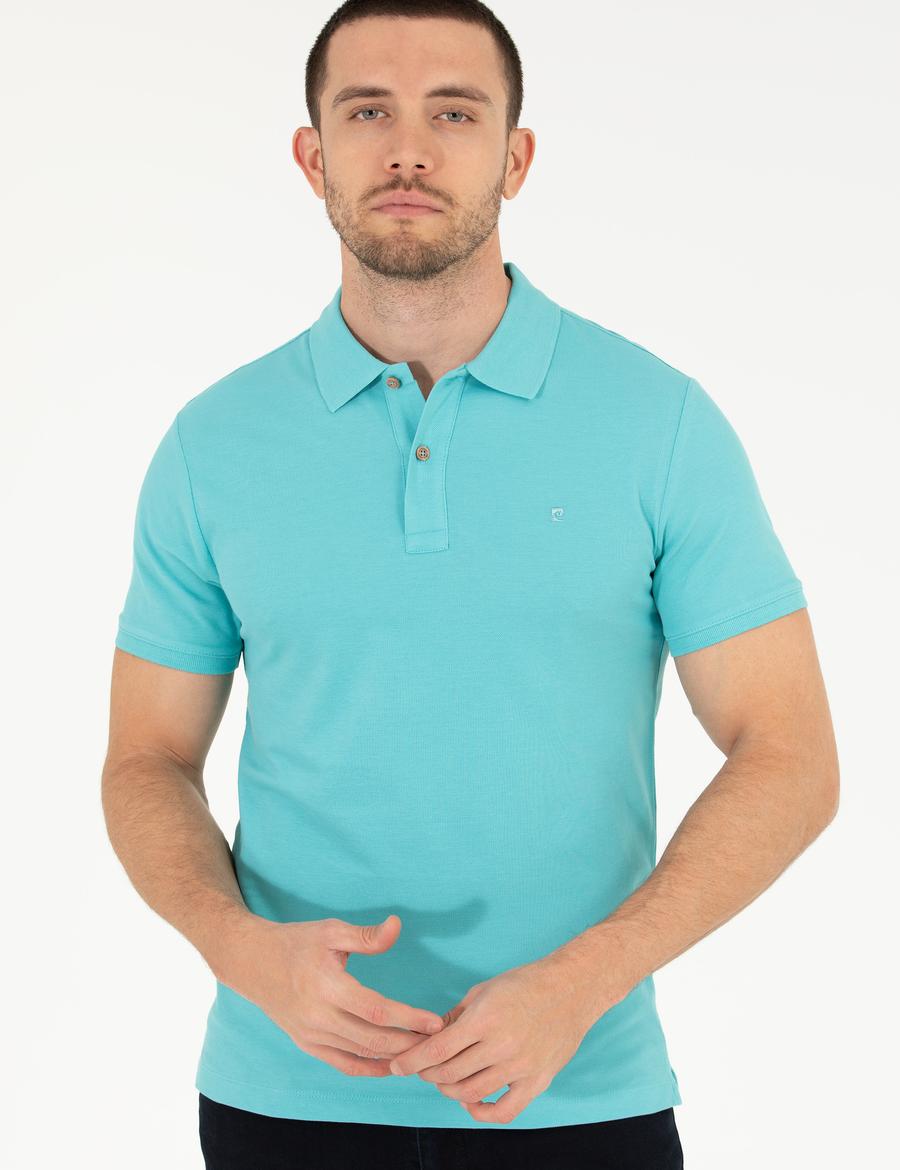 Mavi Slim Fit Polo Yaka Basic Tişört