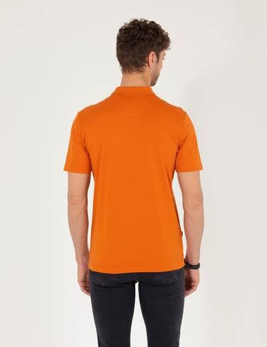 Kahverengi Regular Fit Polo Yaka Merserize Tişört