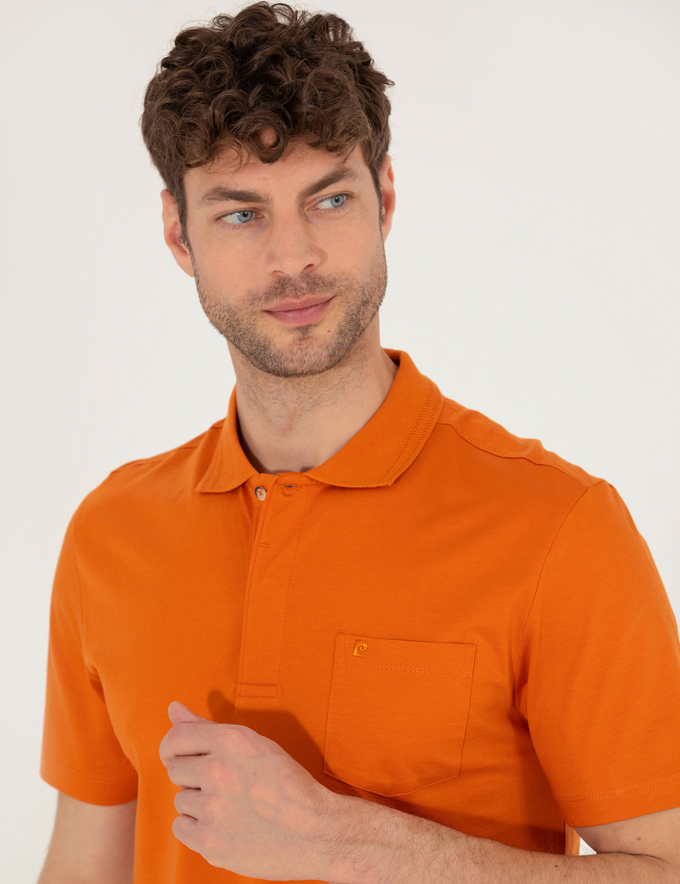 Pierre Cardin Kahverengi Regular Fit %100 Pamuk Merserize Düğmeli Polo Yaka Basic Tişört görsel 3