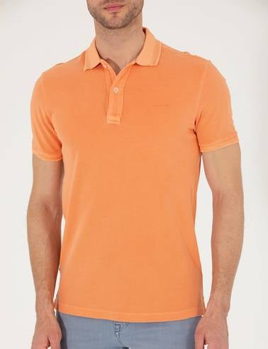 Turuncu Slim Fit Polo Yaka Tişört