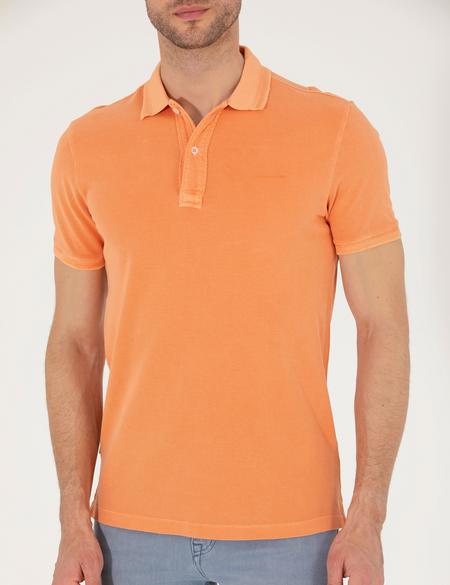 Turuncu Slim Fit Polo Yaka Tişört - 50264742025