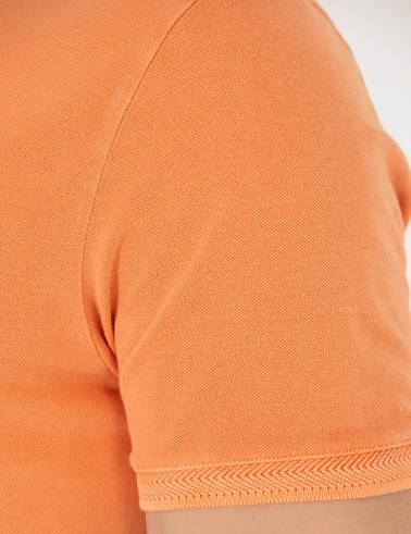 Turuncu Slim Fit Polo Yaka Tişört