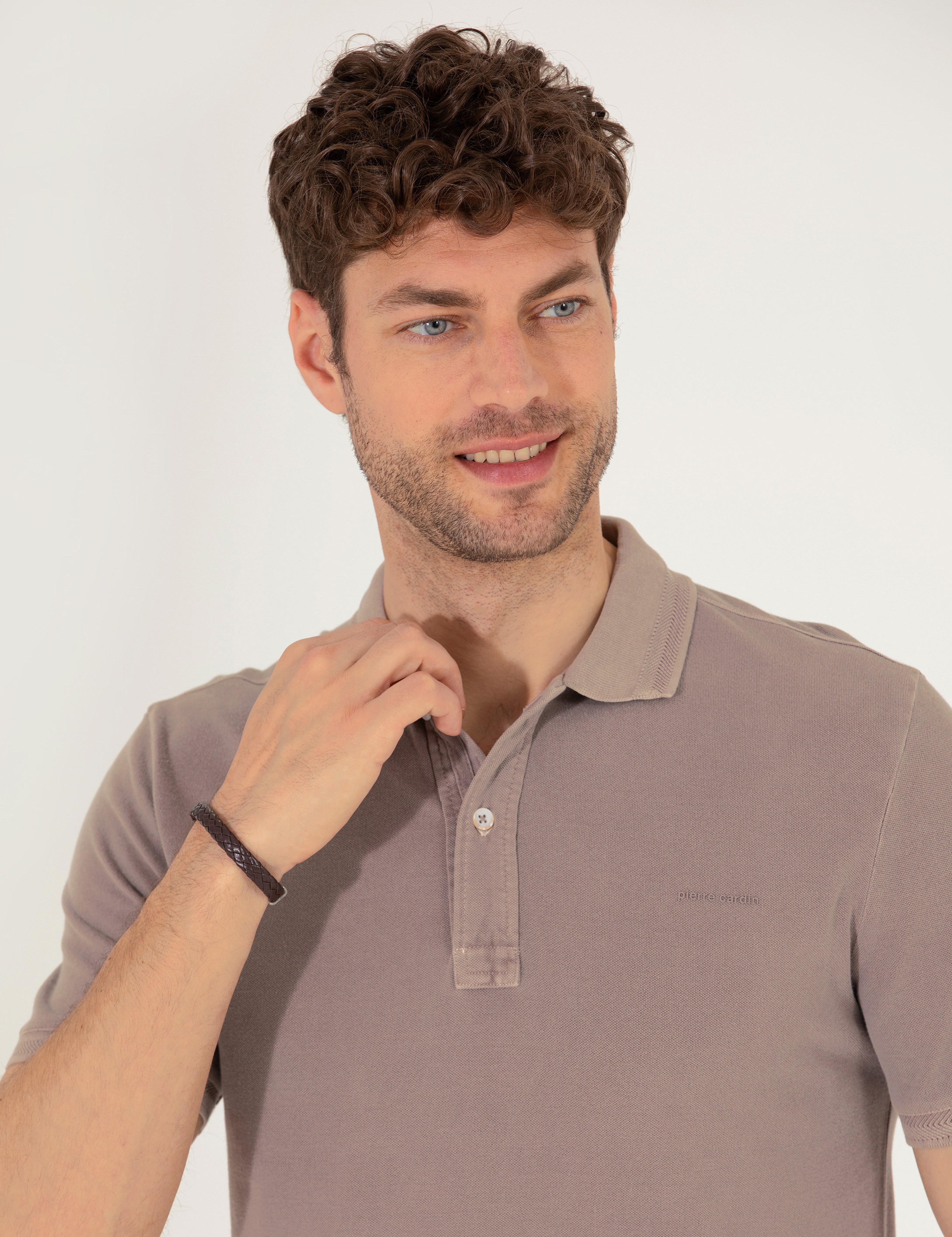 Vizon Slim Fit Dokulu Polo Yaka Tişört - Image 3
