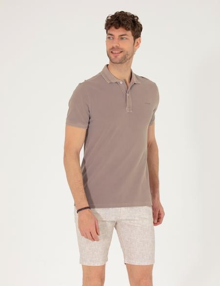 Vizon Slim Fit Dokulu Polo Yaka Tişört - 50264742038