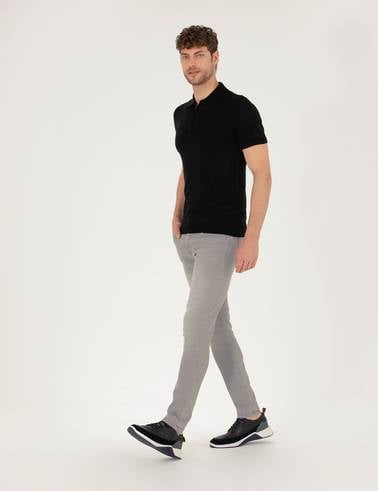 Açık Gri Slim Fit Jean Pantolon