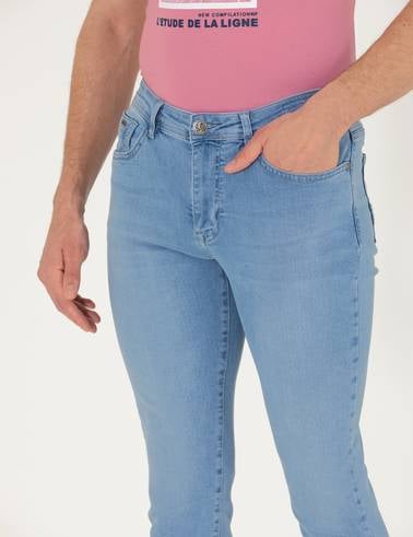Açık Mavi Slim Fit Jean Pantolon