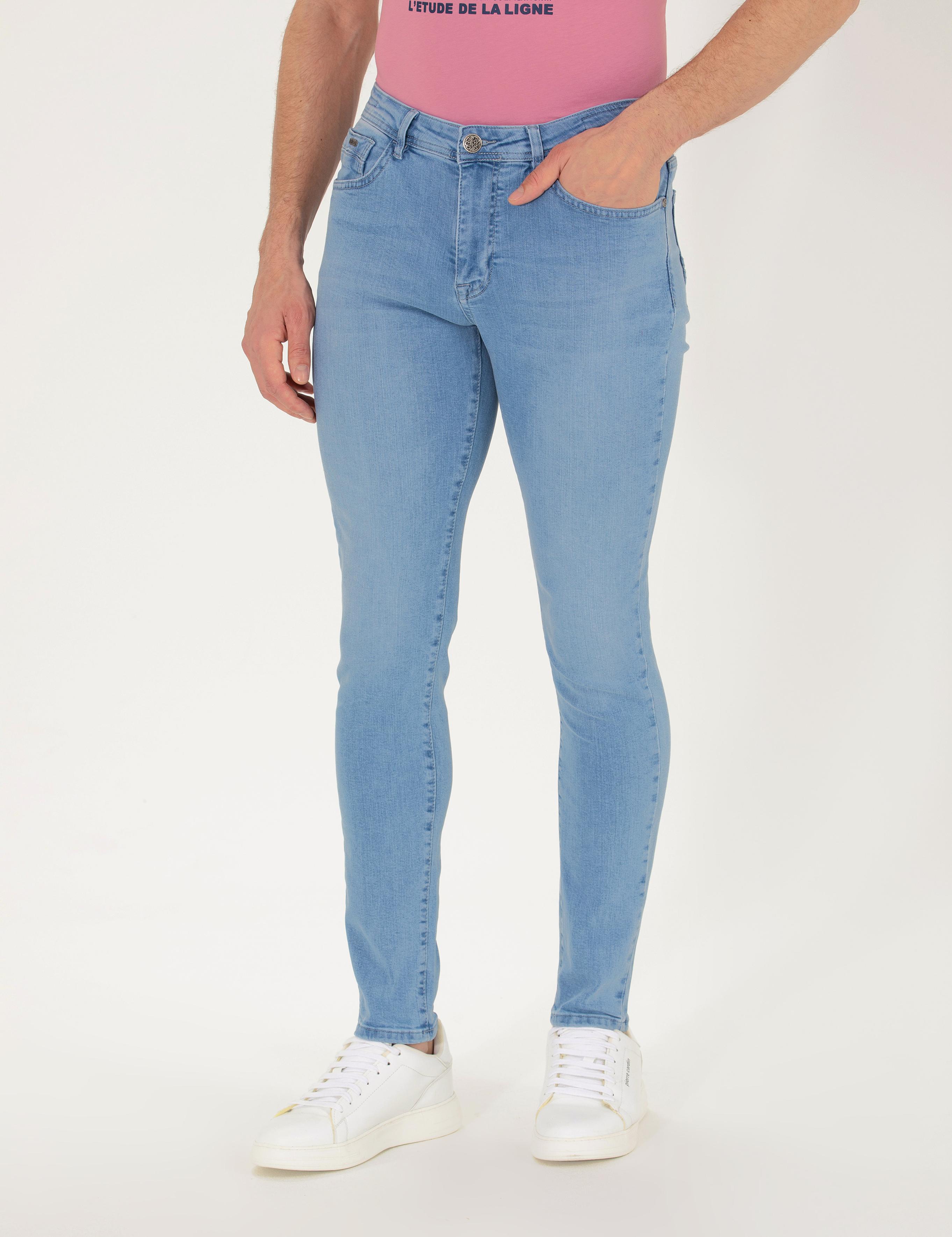 Açık Mavi Slim Fit Jean Pantolon