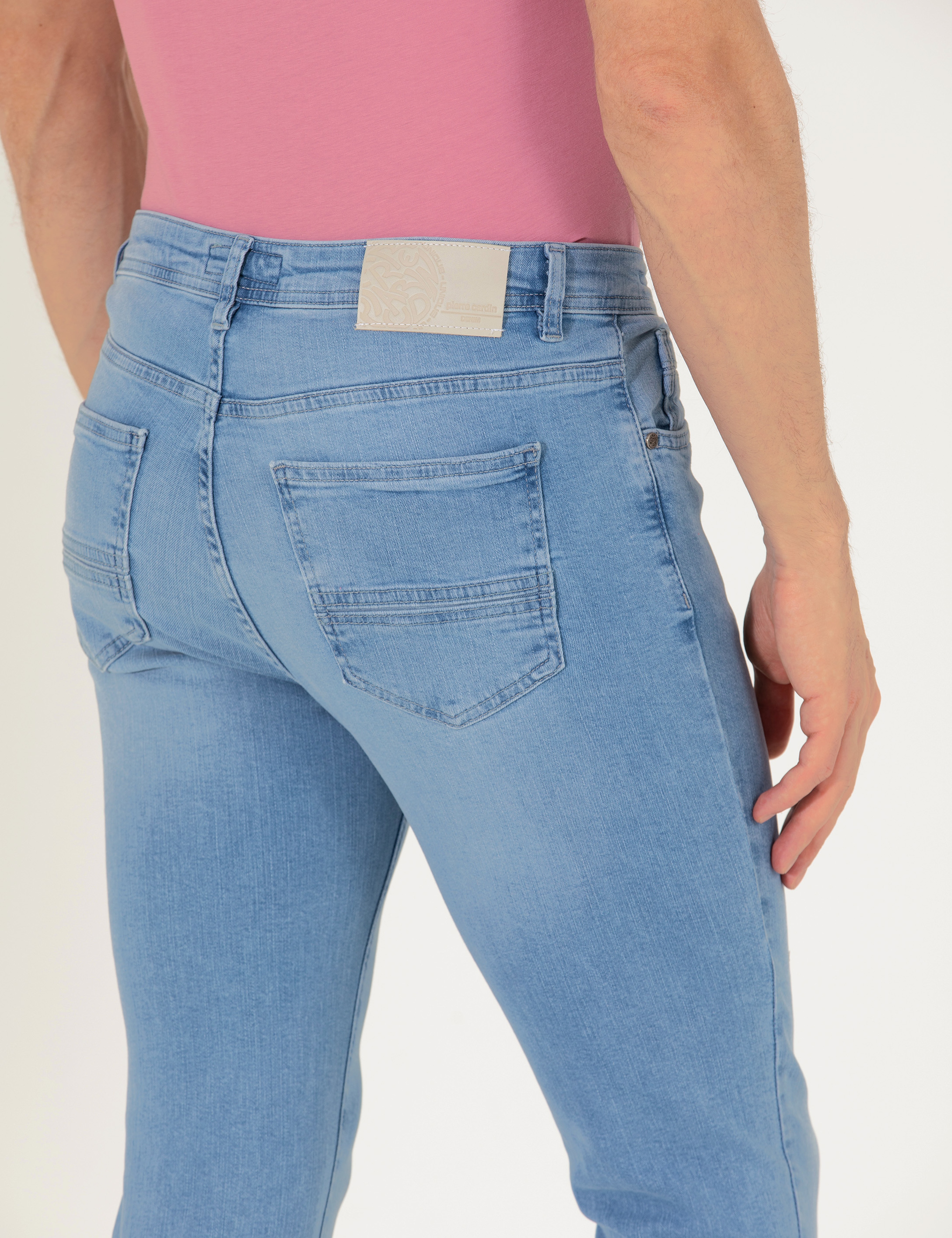 Açık Mavi Slim Fit Jean Pantolon - Image 7