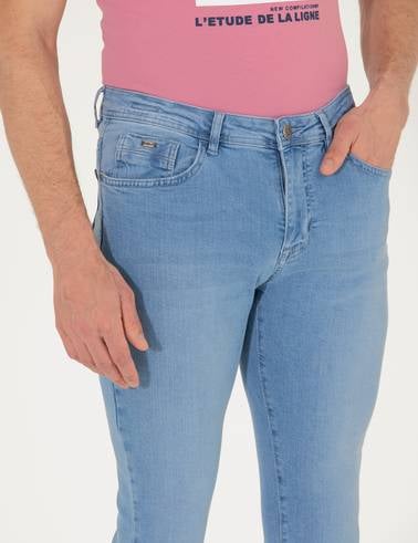 Açık Mavi Slim Fit Jean Pantolon