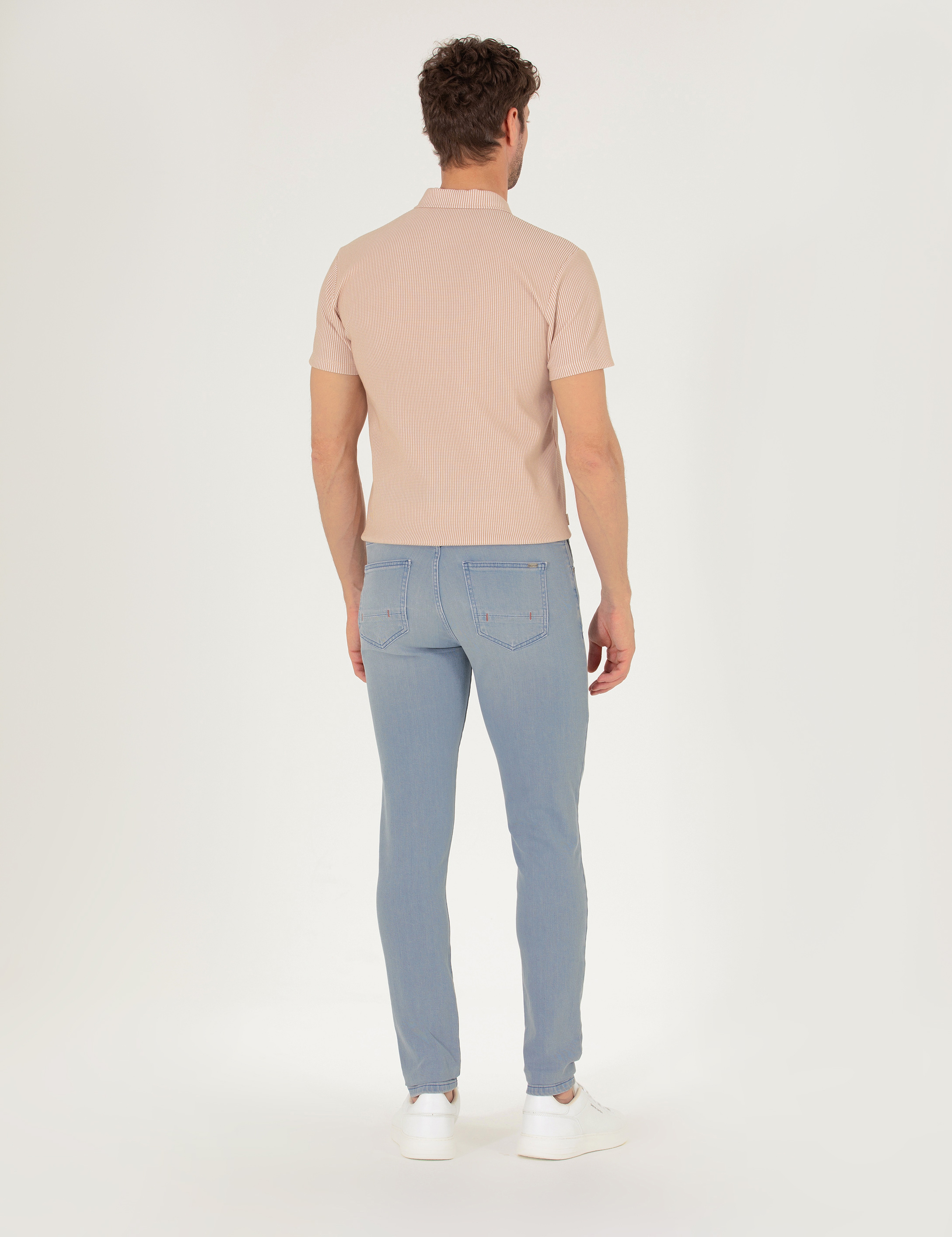 Açık Mavi Slim Fit Jean Pantolon - Image 4