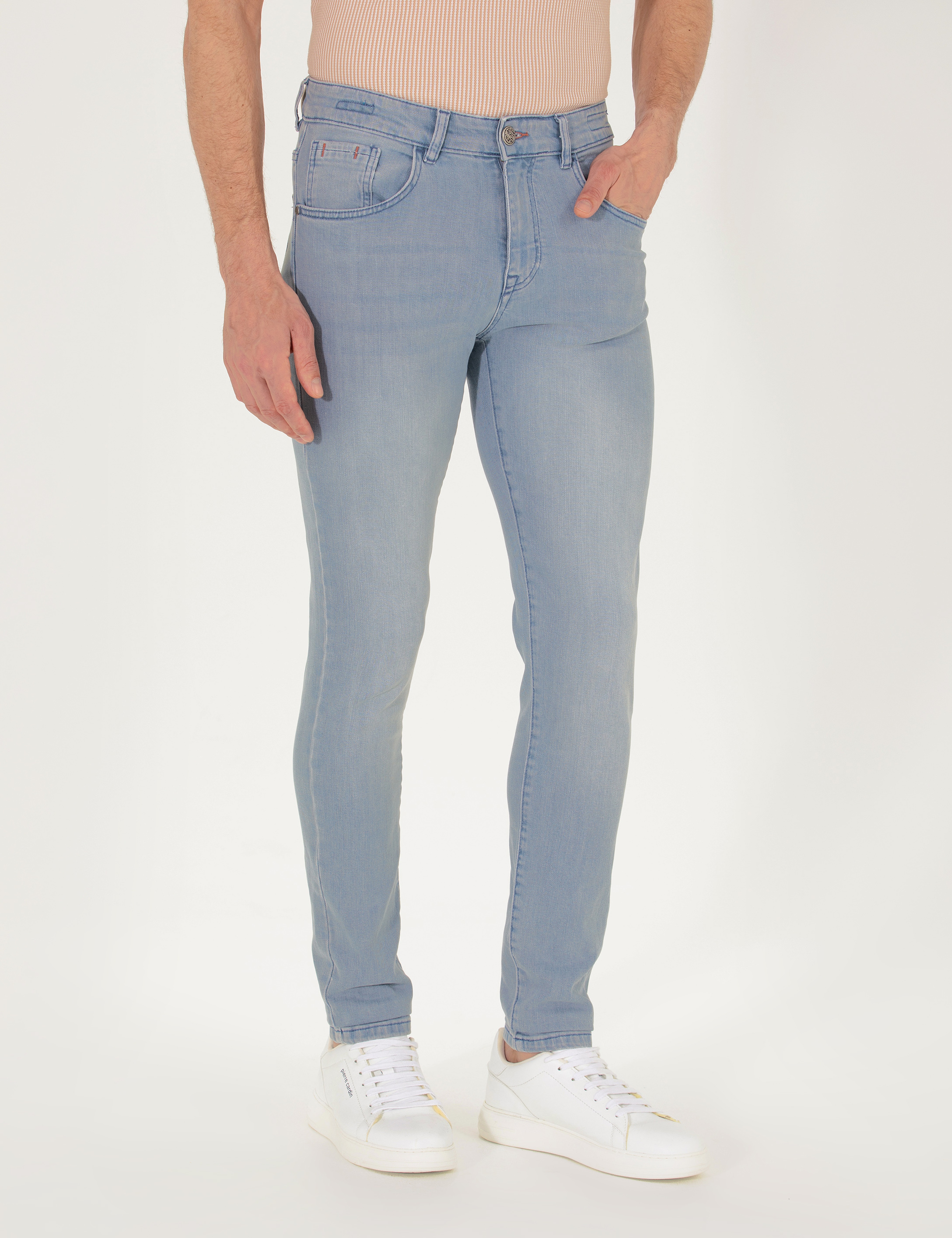 Açık Mavi Slim Fit Jean Pantolon - Image 2