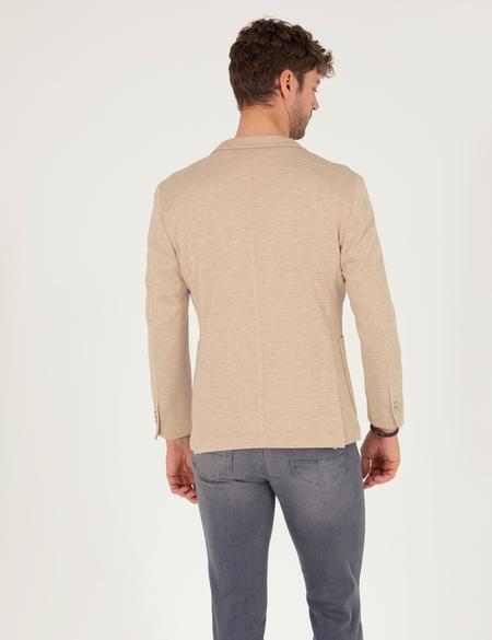 Bej Ekstra Slim Fit Blazer Ceket - 50267019122