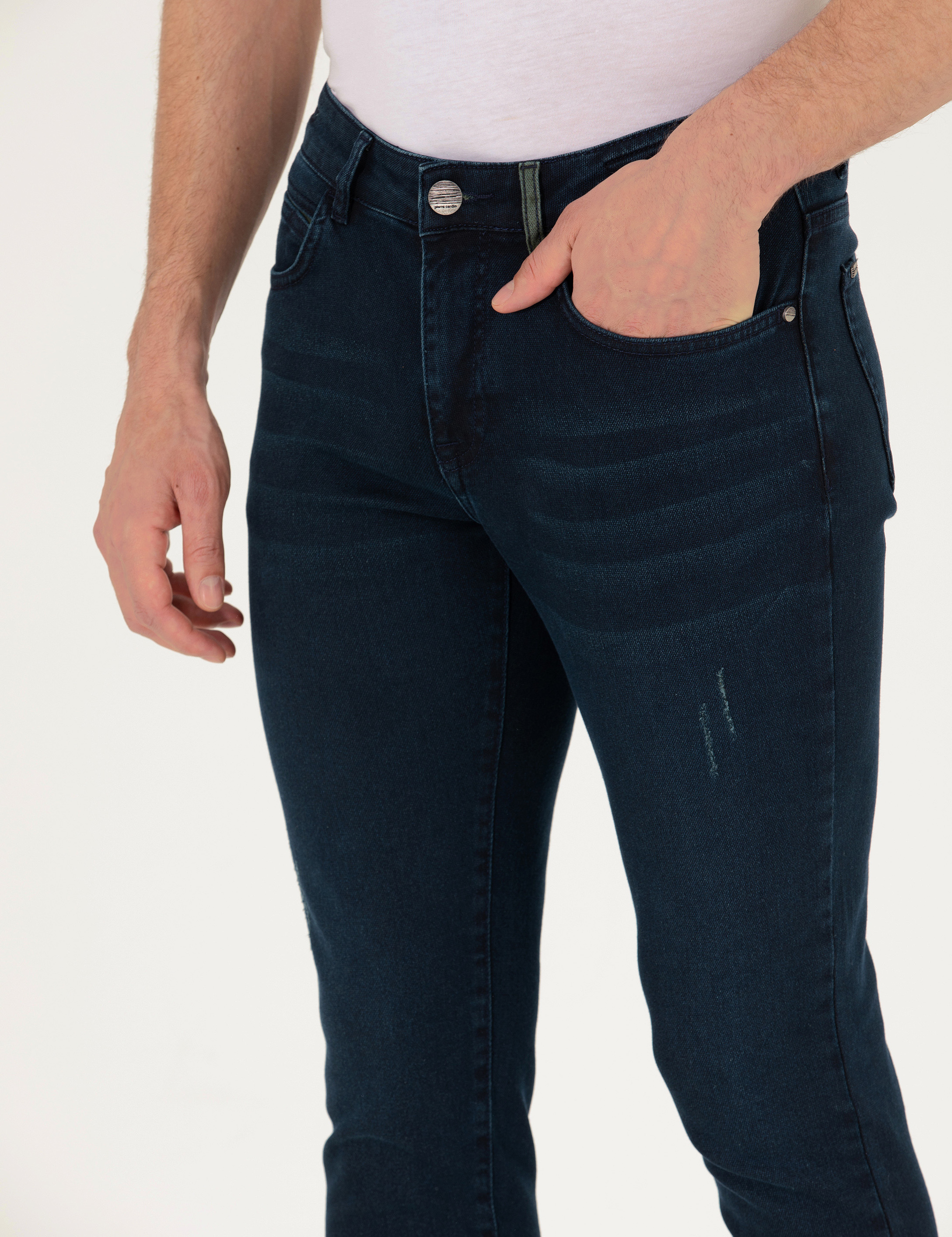 Koyu Lacivert Slim Fit Jean Pantolon - Image 5