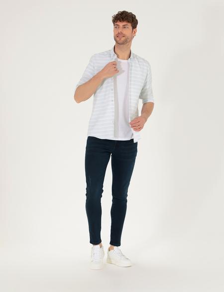 Koyu Lacivert Slim Fit Jean Pantolon - 50267818003