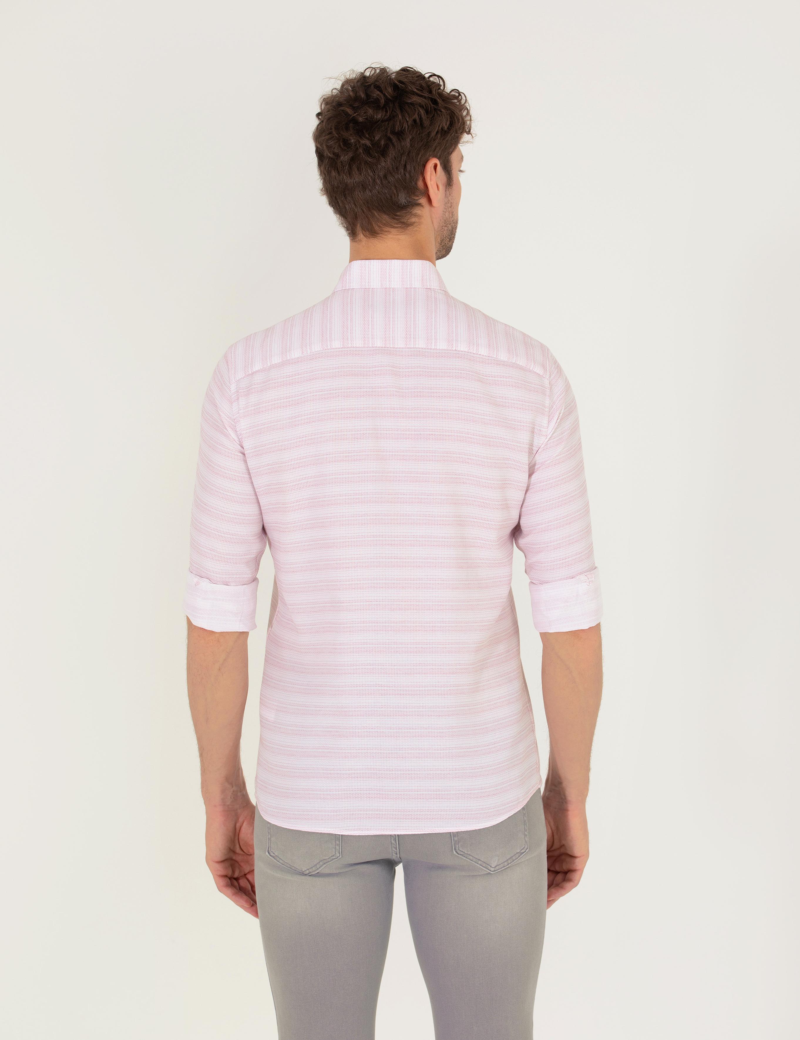 Gül Kurusu Slim Fit Uzun Kollu Gömlek