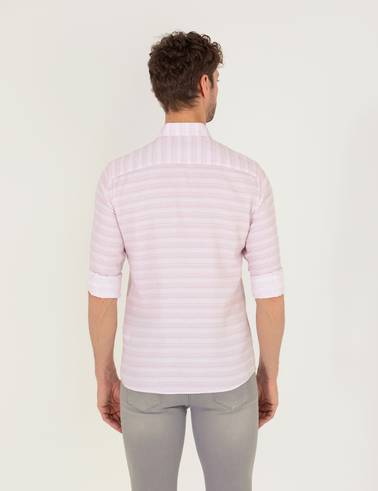 Gül Kurusu Slim Fit Uzun Kollu Gömlek