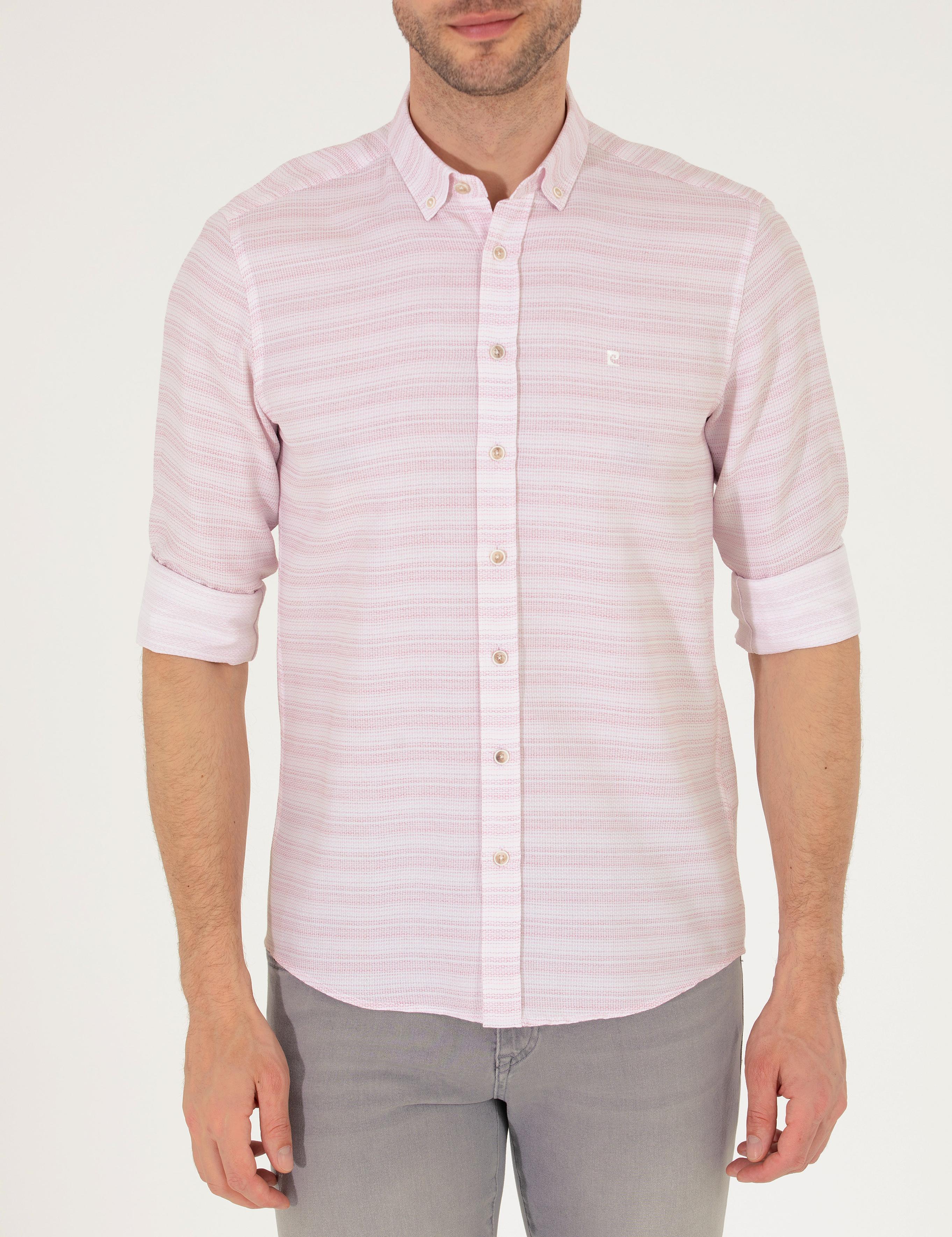 Gül Kurusu Slim Fit Uzun Kollu Gömlek