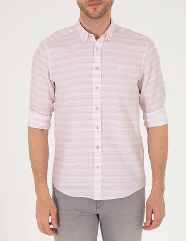 Gül Kurusu Slim Fit Uzun Kollu Gömlek
