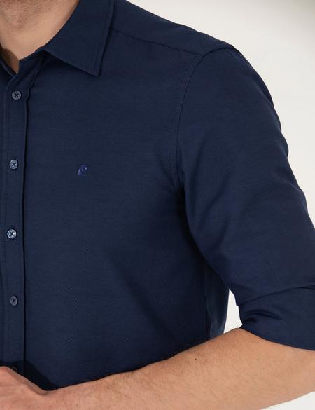 Lacivert Slim Fit Oxford Gömlek - 50268227008