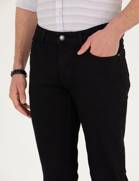 Siyah Straight Fit Jean Pantolon - 50270461014