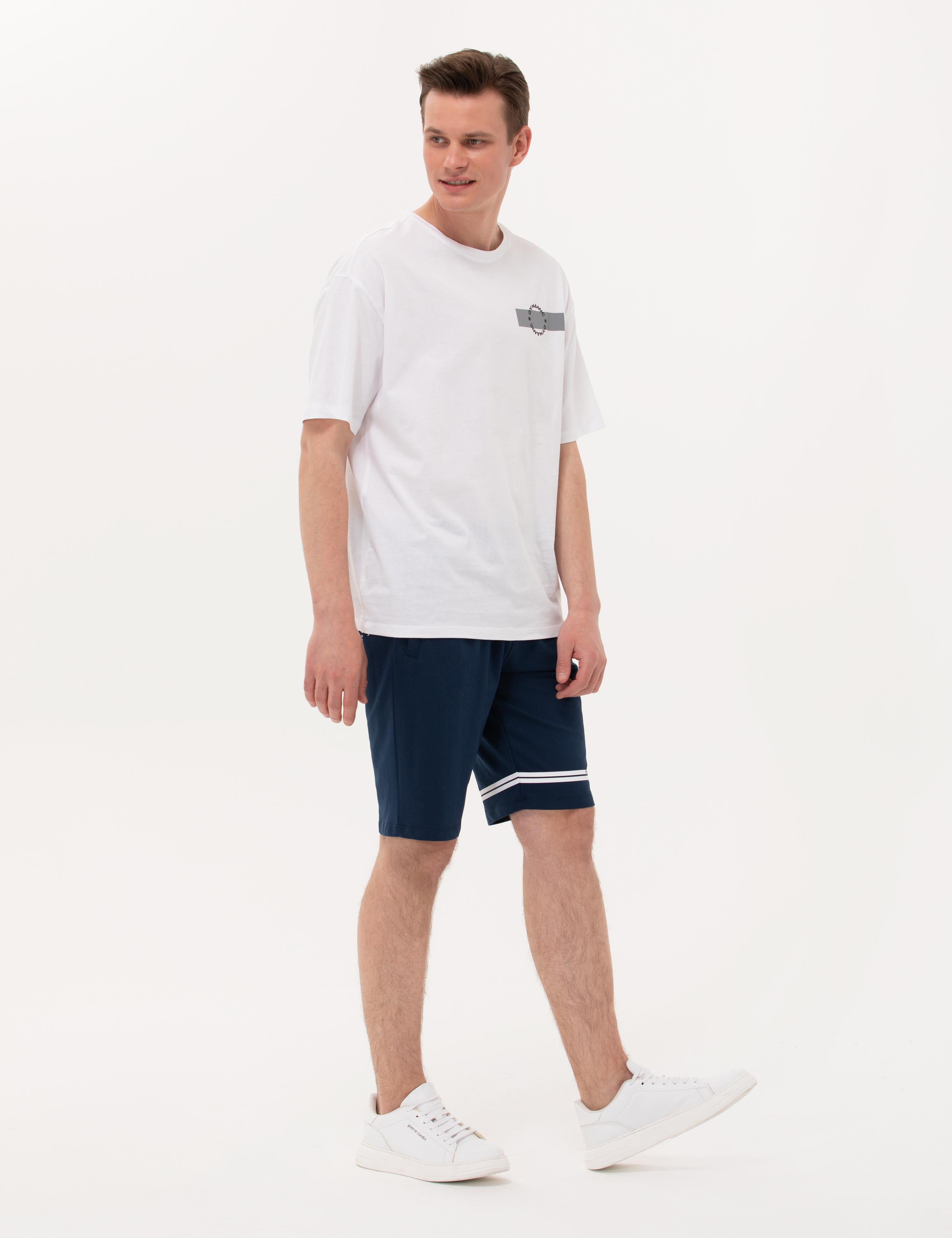 Lacivert Standart Fit Örme Şort