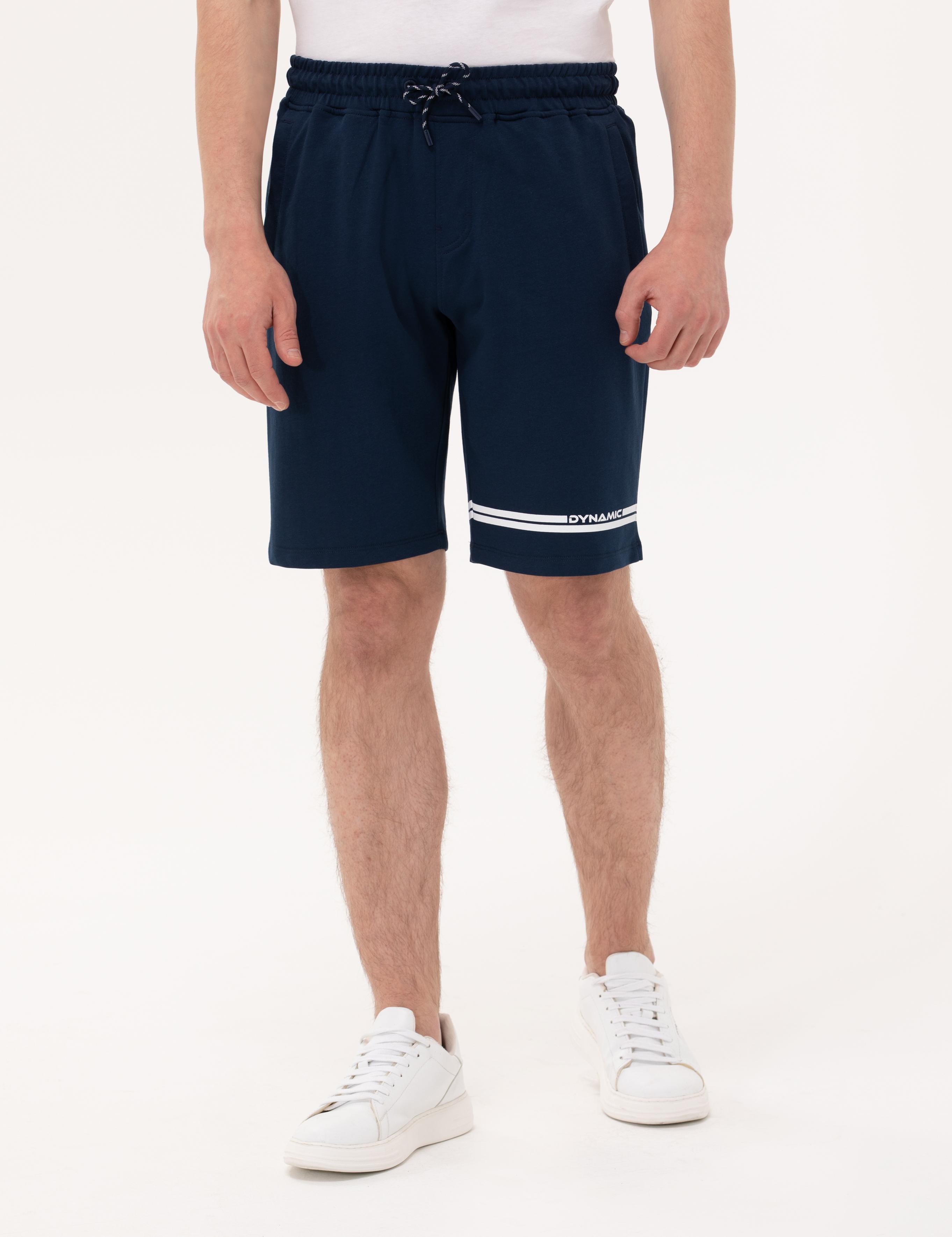 Lacivert Standart Fit Örme Şort