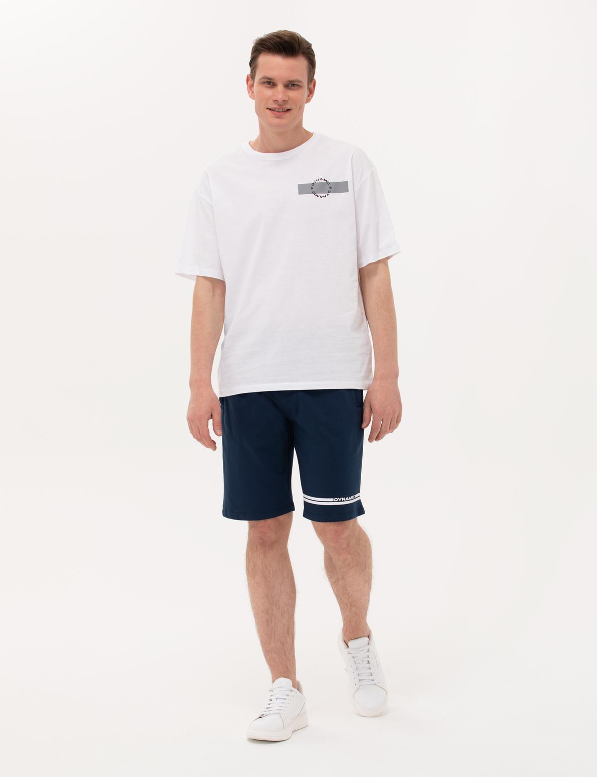 Lacivert Standart Fit Örme Şort