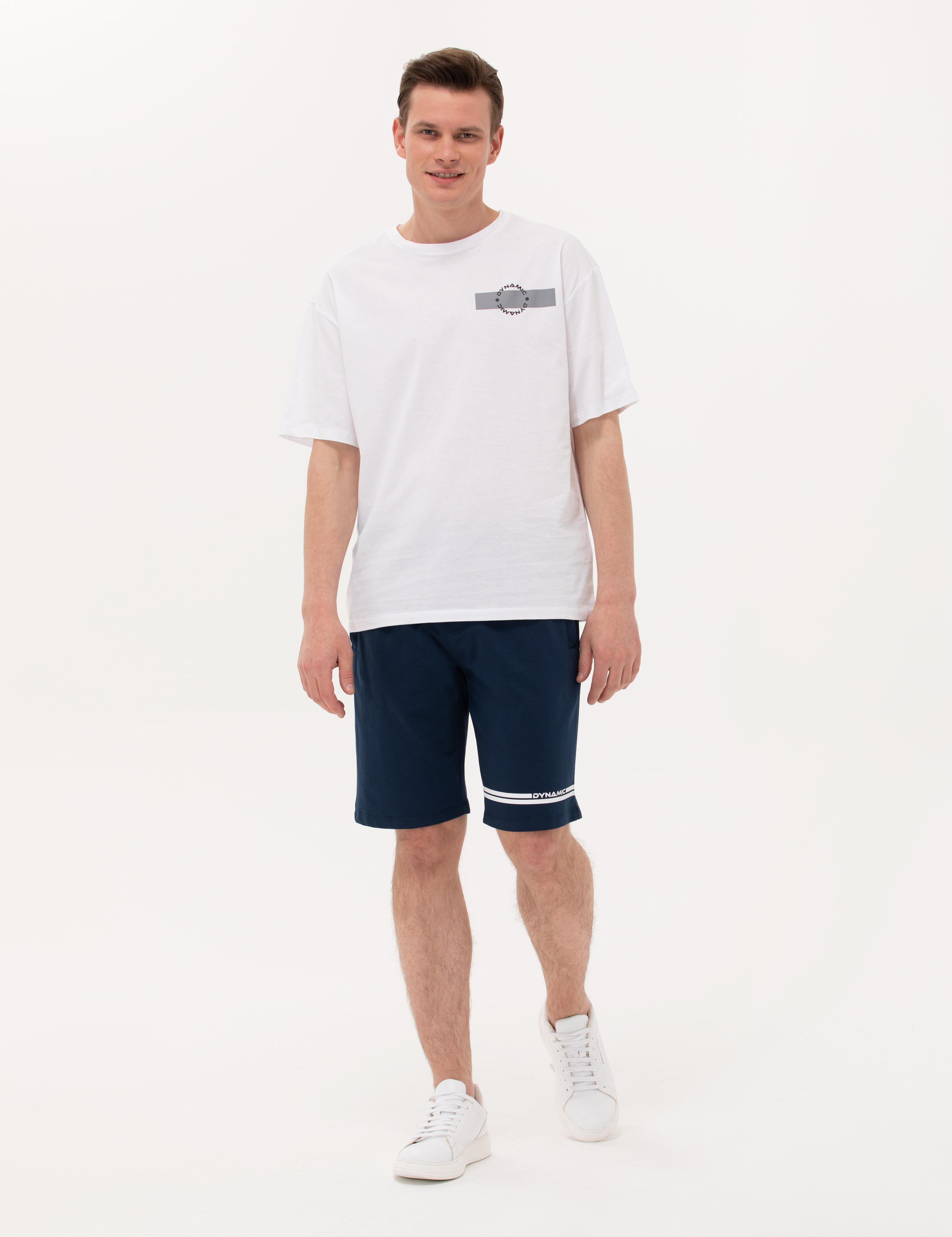 Lacivert Standart Fit Örme Şort