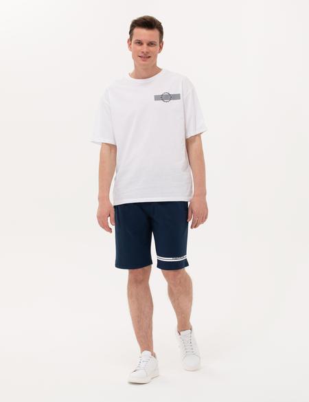 Lacivert Standart Fit Örme Şort - 50264746034