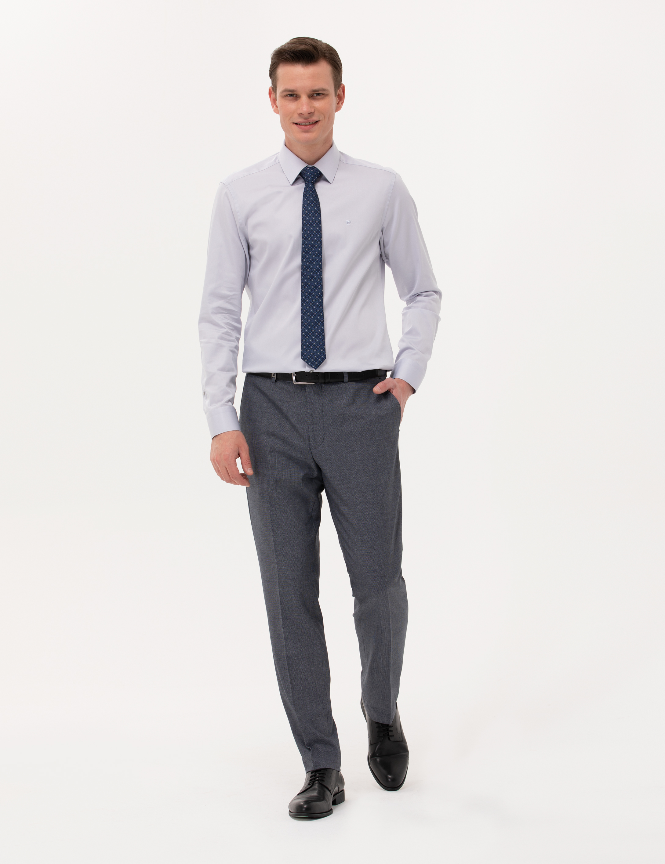 Lacivert Slim Fit Kumaş Pantolon - Image 3