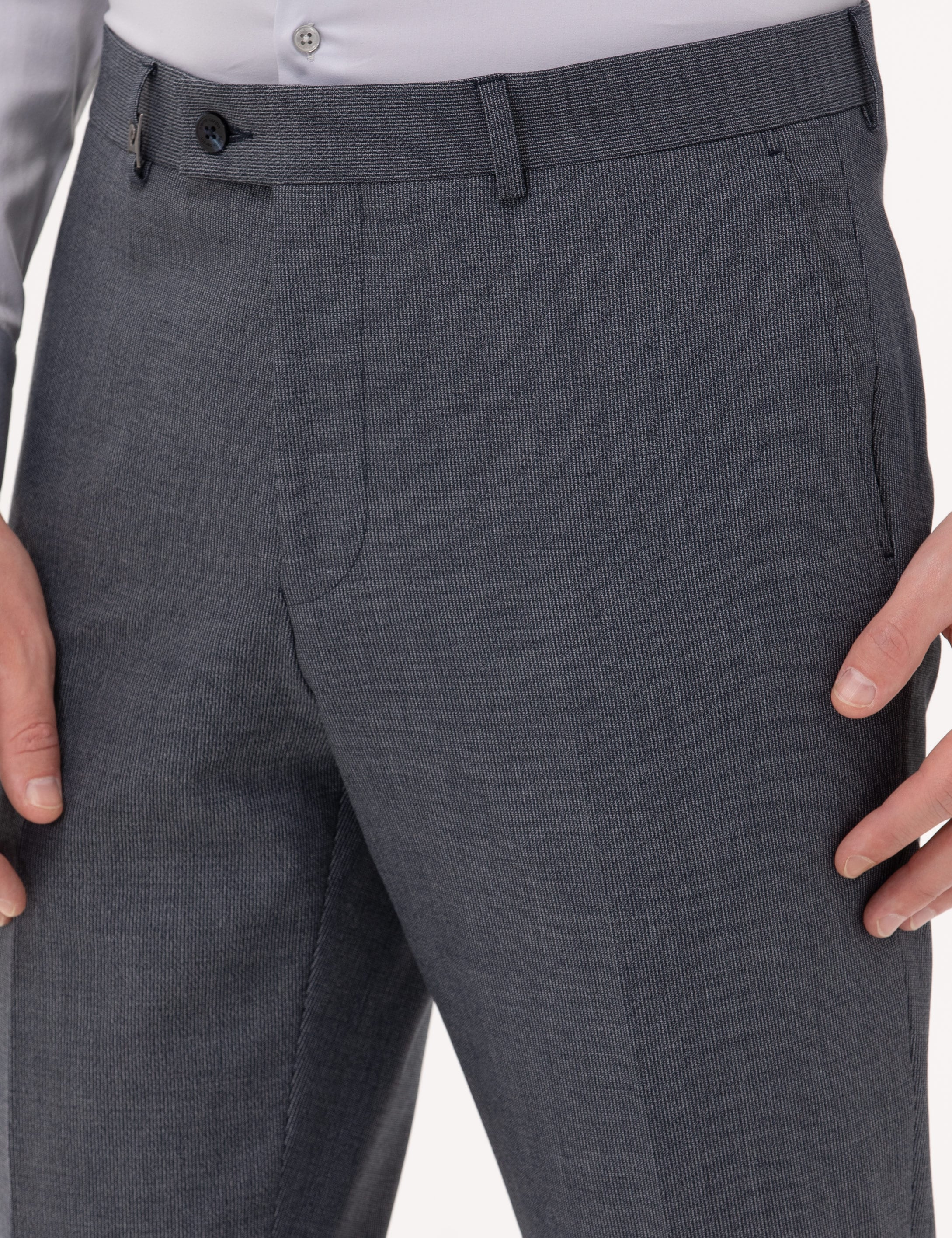 Lacivert Slim Fit Kumaş Pantolon