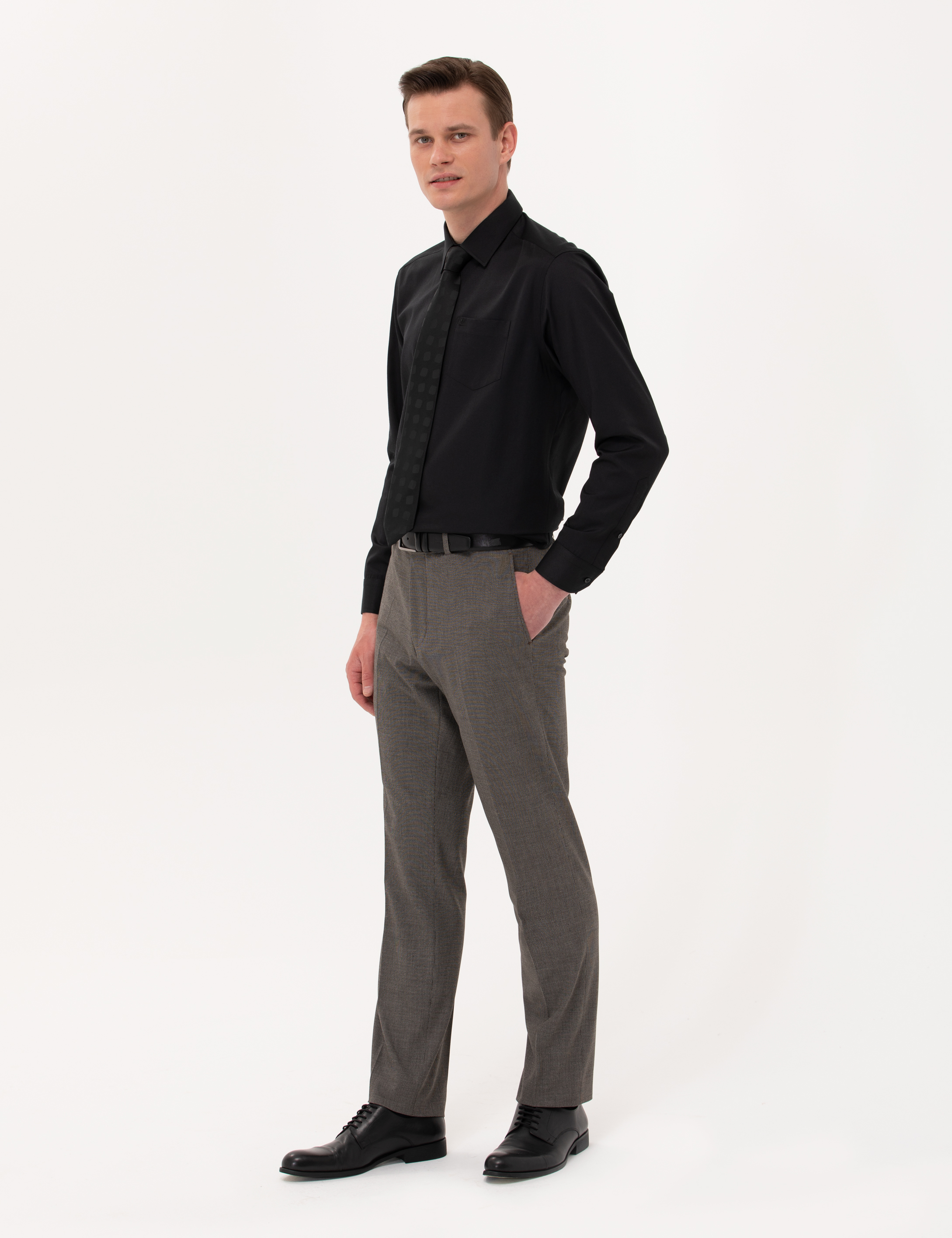 Kahverengi Slim Fit Kumaş Pantolon