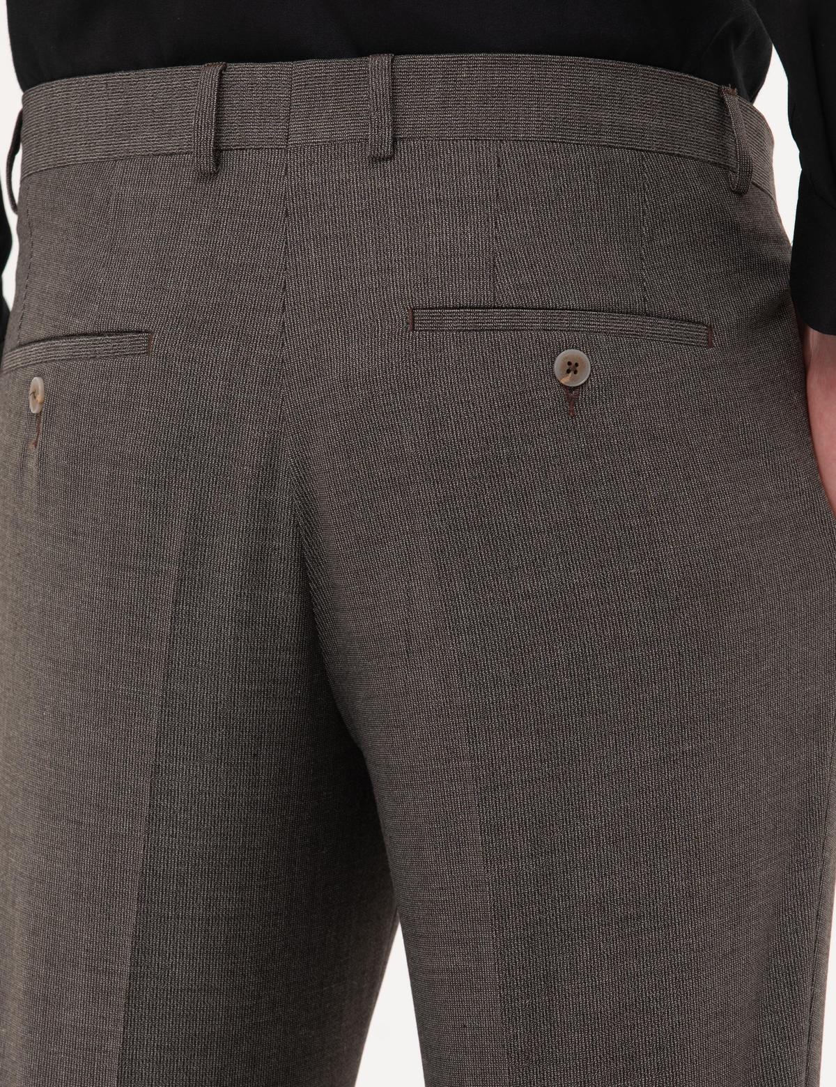 Kahverengi Slim Fit Kumaş Pantolon - 50267506114